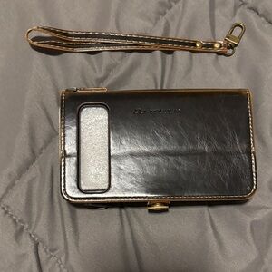 Brown Leather Phone Case with Strap